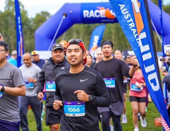 Runners at a race start