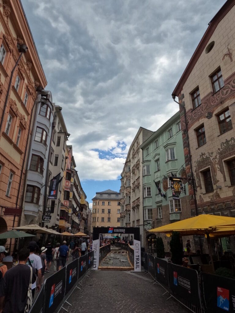 The Innsbruck WMTRC finish line in 2023